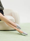 PAZZION, Adamo Woven Square Toe Mules, Silver