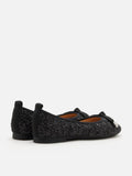 PAZZION, Astoria Glitter Bow Flats, Black
