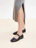 PAZZION, Clarke Leather Buckled MaryJanes, Black
