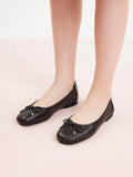 PAZZION, Frances Studded Bow Flats, Black