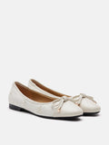 PAZZION, Heather Crystal-Embellished Bow Ballet Flats, Beige