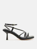 PAZZION, Lena Pillow Strappy Heels, Black