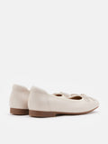 PAZZION, Moxie Square-Toe Ballet Flats, Beige
