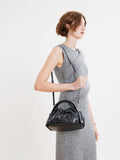 PAZZION, Octavia Ruched Bag, Black
