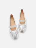 PAZZION, Sarto Crystal Embellished Strapped Mary Janes, Silver
