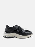 PAZZION, Seraphine Sequinned Blooms Sneakers, Black