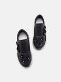 PAZZION, Seraphine Sequinned Blooms Sneakers, Black